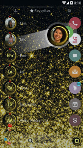 اسکرین شات برنامه Theme Dialer Gold Stardust 5