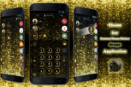 اسکرین شات برنامه Theme Dialer Gold Stardust 1