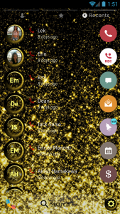 اسکرین شات برنامه Theme Dialer Gold Stardust 4