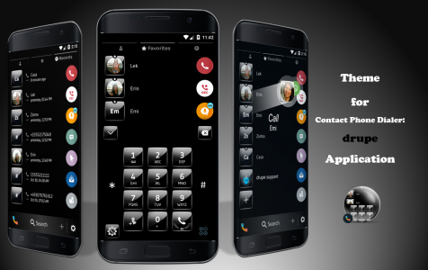 اسکرین شات برنامه Theme Dialer Gloss Black 1