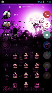 اسکرین شات برنامه Theme Dialer Halloween Pink 2