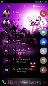 اسکرین شات برنامه Theme Dialer Halloween Pink 3