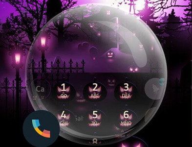 اسکرین شات برنامه Theme Dialer Halloween Pink 6