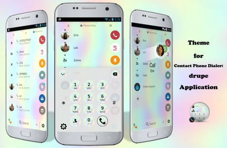 اسکرین شات برنامه Theme Dialer Holographic Phone 1