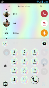 اسکرین شات برنامه Theme Dialer Holographic Phone 2