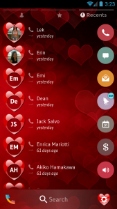 اسکرین شات برنامه Theme Dialer Love Red Heart 4