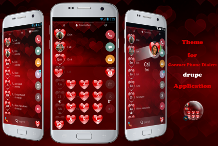 اسکرین شات برنامه Theme Dialer Love Red Heart 1