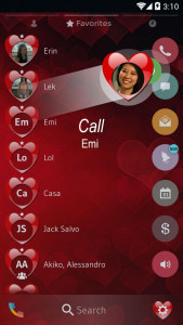 اسکرین شات برنامه Theme Dialer Love Red Heart 5