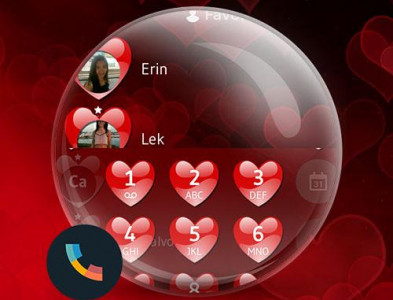 اسکرین شات برنامه Theme Dialer Love Red Heart 6