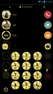 اسکرین شات برنامه Theme Dialer Metal Gold 2