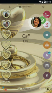 اسکرین شات برنامه Theme Dialer Metal Gold Heart 5