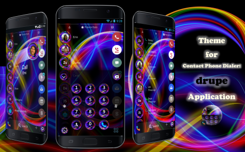 اسکرین شات برنامه Theme Dialer Neon Abstract 1