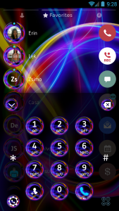 اسکرین شات برنامه Theme Dialer Neon Abstract 2