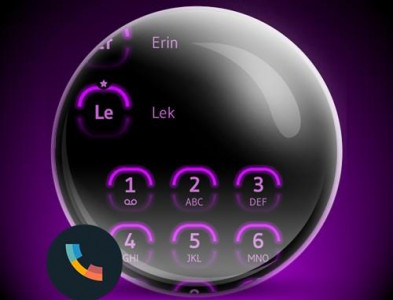 اسکرین شات برنامه Theme Dialer Neon Purple 6