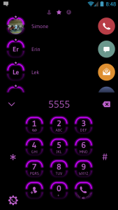 اسکرین شات برنامه Theme Dialer Neon Purple 2