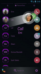 اسکرین شات برنامه Theme Dialer Neon Purple 5