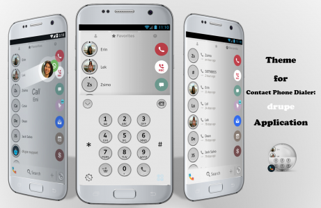 اسکرین شات برنامه Theme Dialer Shade Gray Drupe 1