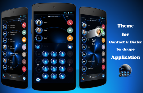 اسکرین شات برنامه Theme Dialer SpheresBlue Drupe 1