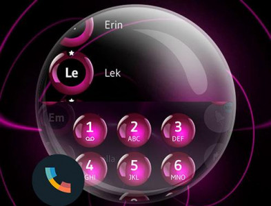 اسکرین شات برنامه Theme Dialer Spheres Pink 6