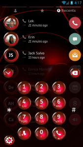 اسکرین شات برنامه Theme Dialer Spheres Red 2