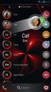 اسکرین شات برنامه Theme Dialer Spheres Red 5