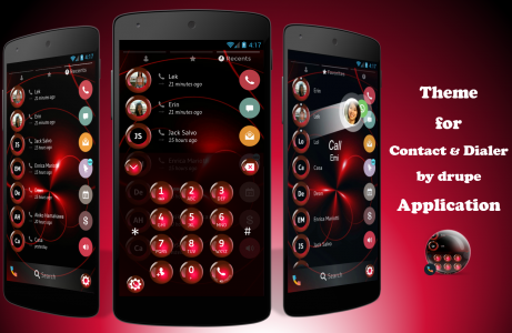 اسکرین شات برنامه Theme Dialer Spheres Red 1