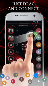 اسکرین شات برنامه Theme Dialer Spheres Red 3