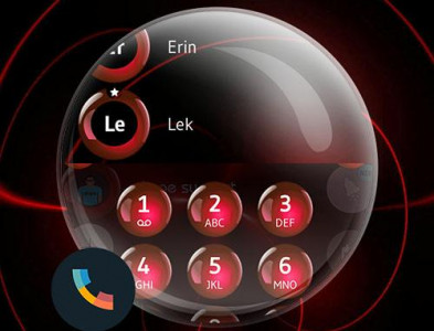 اسکرین شات برنامه Theme Dialer Spheres Red 6