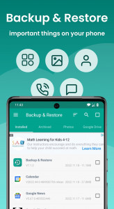 اسکرین شات 1 برنامه Backup and Restore - APP