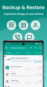 اسکرین شات 1 برنامه Backup and Restore - APP