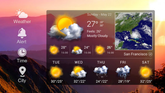 اسکرین شات برنامه 3D Daily Weather Forecast Free 7