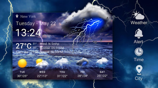 اسکرین شات برنامه 3D Daily Weather Forecast Free 5