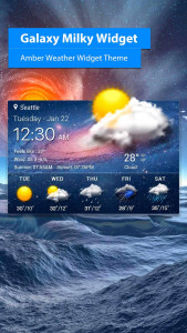 اسکرین شات 1 برنامه live weather widget accurate