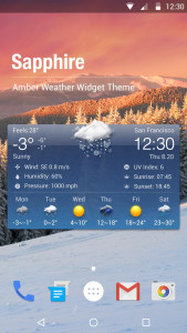 اسکرین شات برنامه Weather Forecast&Clock Widget 1