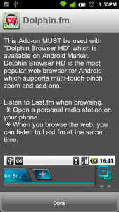 اسکرین شات برنامه Dolphin.fm 2
