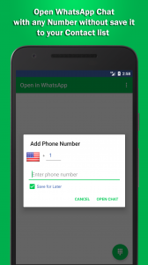 اسکرین شات برنامه Open for WhatsApp 1