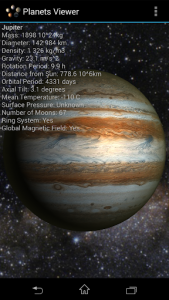 اسکرین شات برنامه Planets Viewer 6