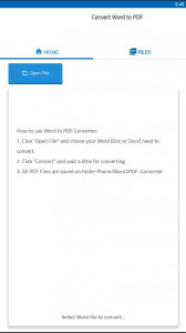 اسکرین شات 1 برنامه Convert Word to PDF