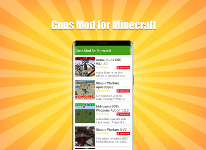 اسکرین شات برنامه Guns Mod for Minecraft 1