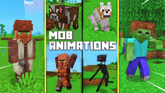 اسکرین شات برنامه Mods Mob's Animations for MCPE 1
