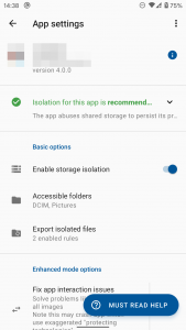 اسکرین شات 3 برنامه Storage Isolation