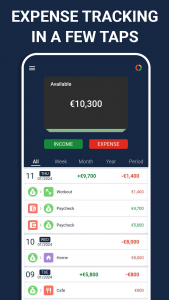 اسکرین شات برنامه Budget: expense tracker, money 1