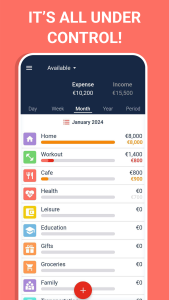 اسکرین شات 4 برنامه Budget: expense tracker, money