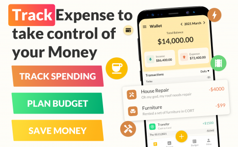 اسکرین شات برنامه Money Tracker Expense Tracker 1