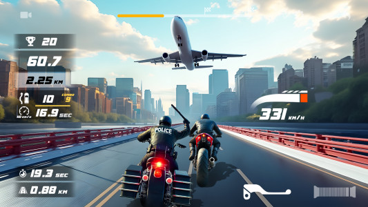 اسکرین شات بازی Moto Rider: Speed Chase 1