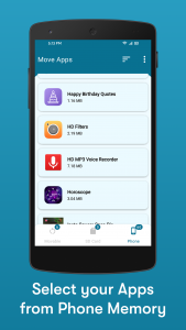 اسکرین شات برنامه Move app to SD card: Transfer 4