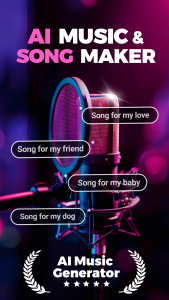 اسکرین شات برنامه AI Music Generator, Song Waazy 1