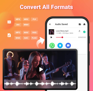 اسکرین شات 1 برنامه Video to MP3 - Video to Audio