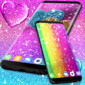 اسکرین شات 5 برنامه Multi color glitter wallpaper