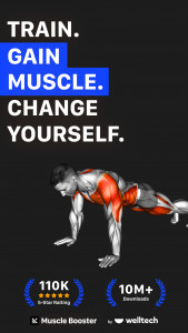 اسکرین شات برنامه Workout Planner Muscle Booster 1